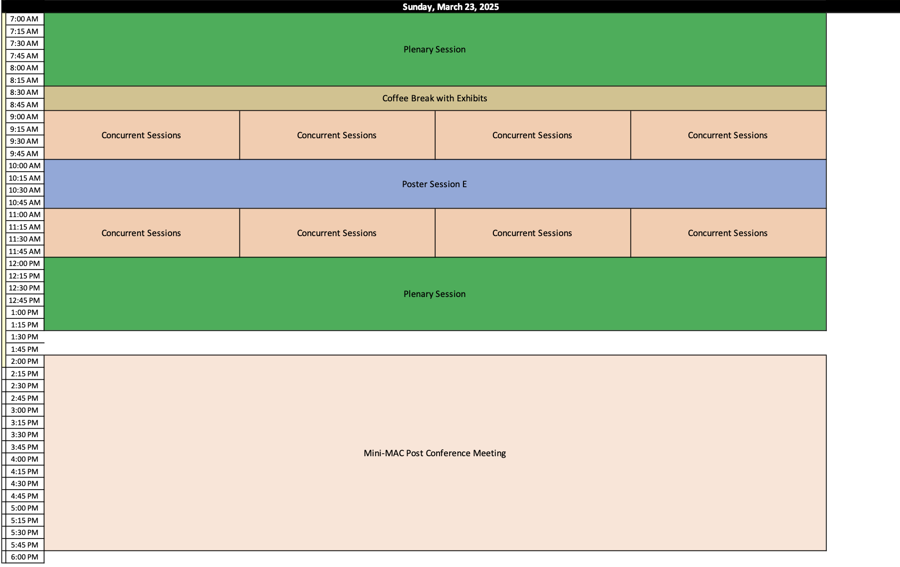 AM Schedule March 23